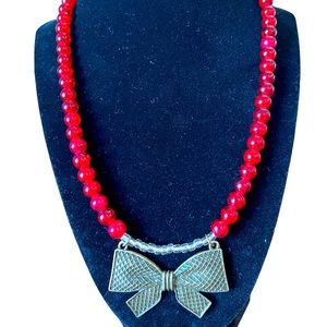 Home made bow necklace